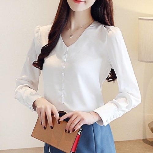 알티피아 KPP 8086 여성단추포인트블라우스 W75E58D_이미지