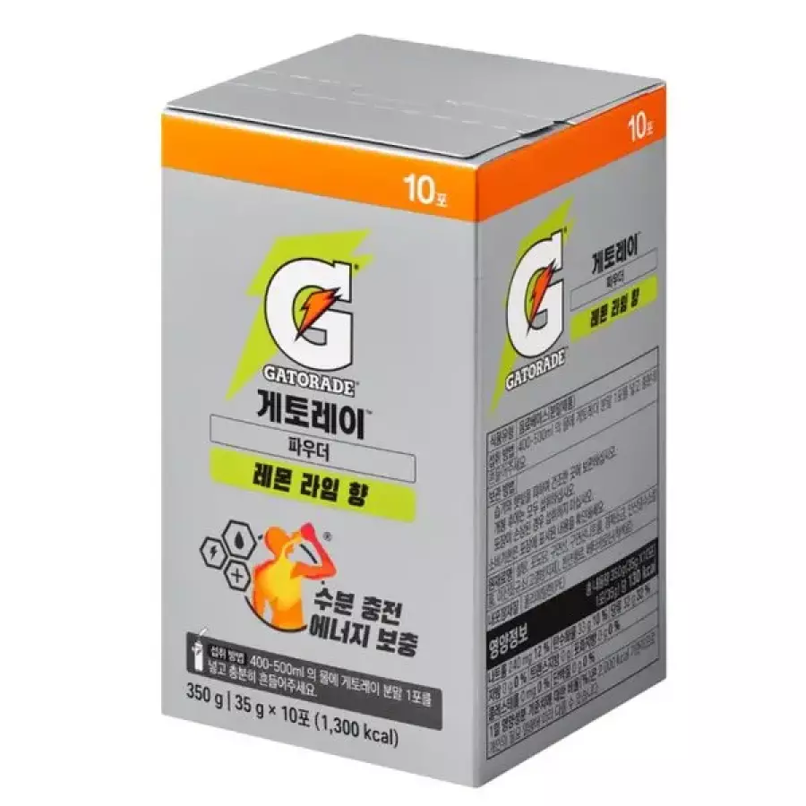 롯데칠성음료 게토레이 파우더 레몬라임향 35g 10포 (1개)_이미지