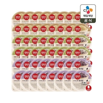 CJ제일제당 <b>햇반</b> 현미쌀밥 <b>210</b>g 16개 + 찰잡곡밥 <b>210</b>g 16개 + 흑미밥 <b>210</b>g 16개
