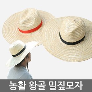 농활왕골밀짚모자/비치 피서 농사_이미지
