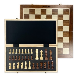 [불명] 접이식 자석 클래식 원목 고급체스판_이미지