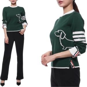 톰브라운 라벨루쏘 여성 메리노 울 헥터 니트 FKA437A Y1002 055