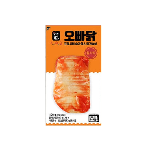 허닭프렌즈 오빠닭 프레시업 슬라이스 닭가슴살 칠리 100g (30개)_이미지