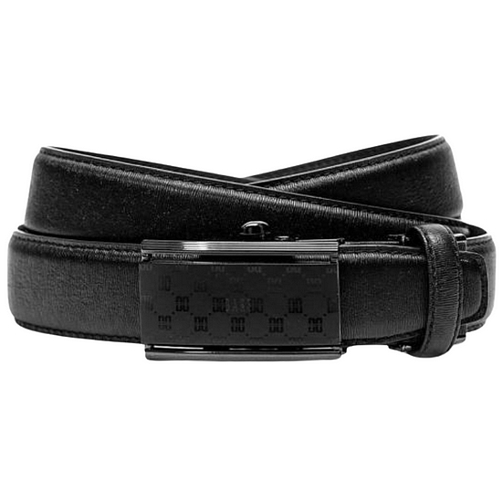 닥스 남성 DD 루이스 패턴 무광버클 자동벨트_DBBE2F711BK_이미지