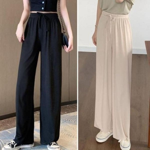 오노마 ONM 허리밴딩 통바지 시원한 하이웨스트 주름바지 와이드 S11577182