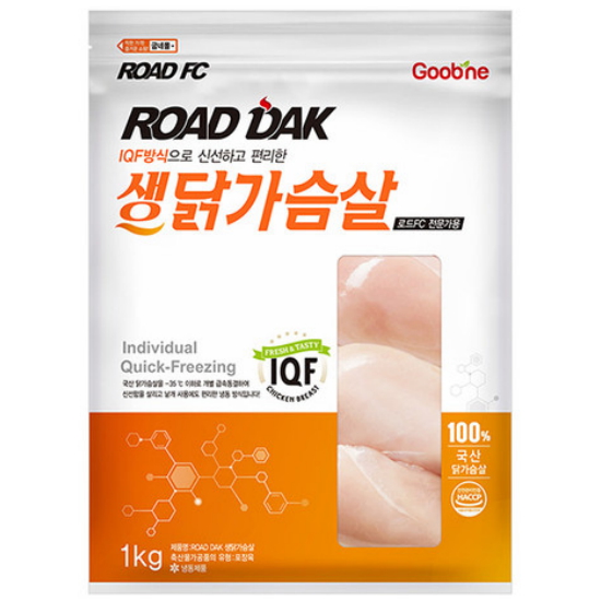 지앤건강생활 굽네 로드FC 생닭가슴살 1kg (1개)_이미지