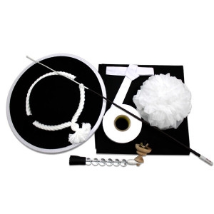 새화국악기 채상모 세트 상모+진자+물채+생피지+흑포+백선+상모꽃