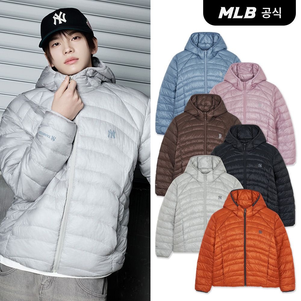 MLB TWS PICK 공용 커브 에어쉘 경량 후드 패딩 6 COLOR 3APDB0166_이미지