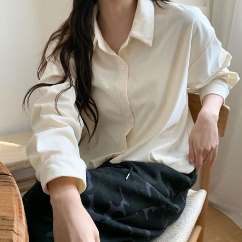 패플 다잇템다잇템 여성 짧은 코듀로이 골덴 미니멀리즘 셔츠_239615