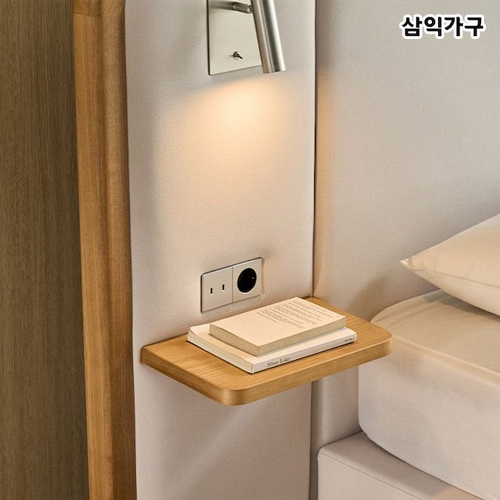 삼익가구 에포트 패브릭 원목 LED침대 K (7존독립스프링)_이미지