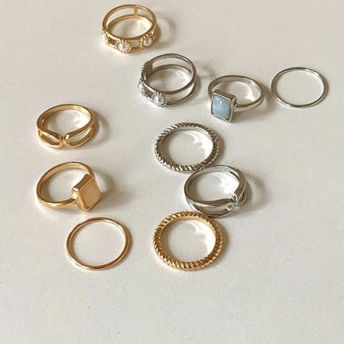 셀러허브 패션 VY 여자 가을 큐빅 보석 세트 반지_A30765