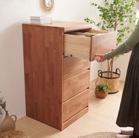 홈인홈  원목 무빙 칸칸이 4단 서랍장 600