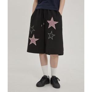 와이케이 스타 아플리케 버뮤다 스웨트팬츠 블랙 1783649