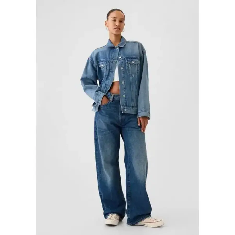GAP 90년대 루즈 유기농 남녀공용 진 다크 워시 7464087_이미지