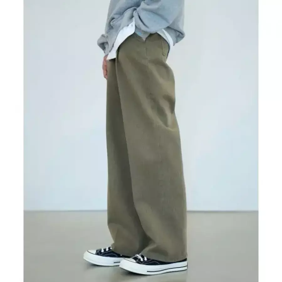 ��ο��� ���̵� ��Ʈ�� �÷� ���� GREYISH KHAKI DFDN2301GYKA