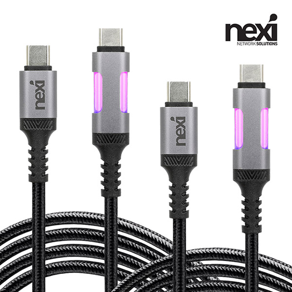 리버네트워크 NEXI 240W C to C타입 LED 케이블 NX-PD240W