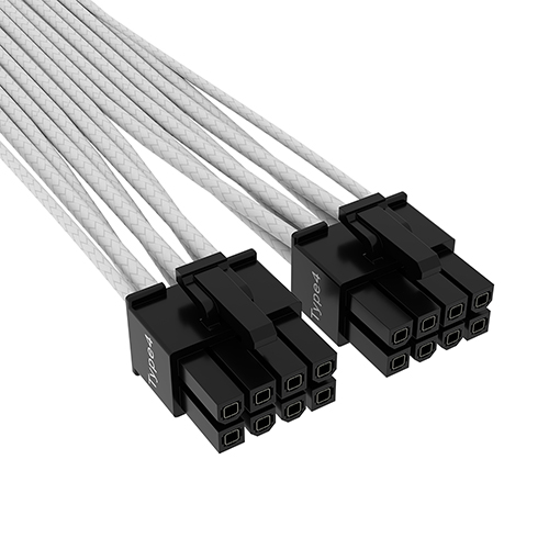 CORSAIR Premium 600W PCIe 5.0 12VHPWR PSU 파워 케이블 (0.65m, 화이트)_이미지