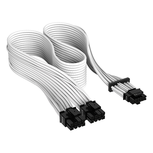 CORSAIR Premium 600W PCIe 5.0 12VHPWR PSU 파워 케이블 (0.65m, 화이트)_이미지