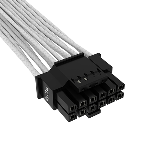 CORSAIR Premium 600W PCIe 5.0 12VHPWR PSU 파워 케이블 (0.65m, 화이트)_이미지