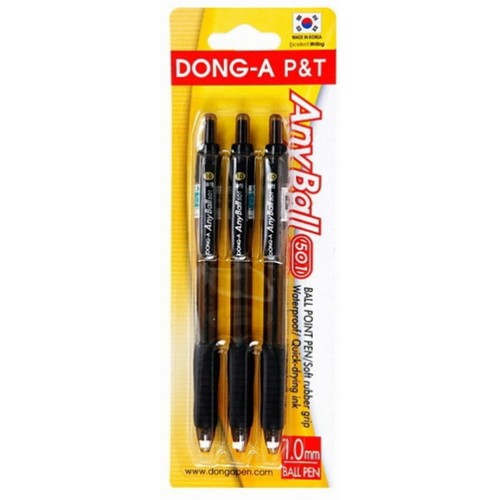 동아 애니볼 501 볼펜 1.0mm (3개)_이미지