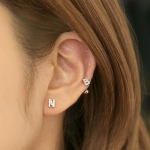 [불명] 미스21  알파벳 피어싱  er1316_이미지