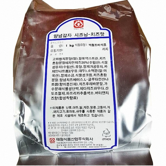 태원식품산업 양념감자 시즈닝 치즈맛 1kg (4개)