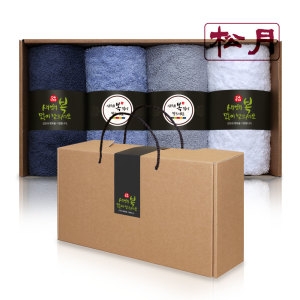 송월타월 명절/답례품 40수 항균타올 코마사 선물세트 180g (4장)_이미지