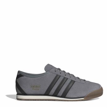 ���� �ο� ����Ŀ�� Mens Italia Low-Top Trainers 115217 Grey/Black 144071589