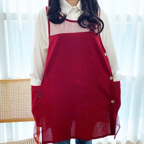 메쉬 망사 앞치마 레드 1개