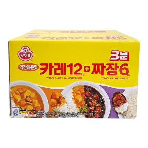 오뚜기 3분약간매운맛카레12개+짜장6개_이미지