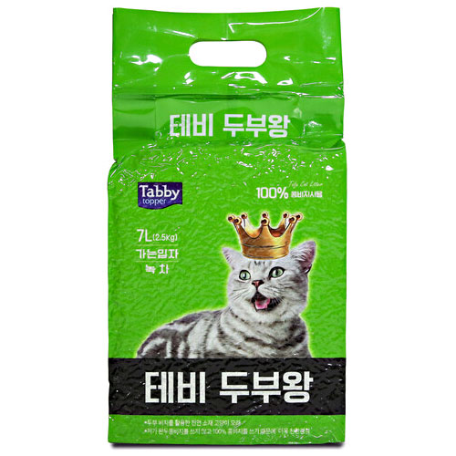 테비토퍼 두부왕 가는입자 녹차향 2.5kg (5개)_이미지