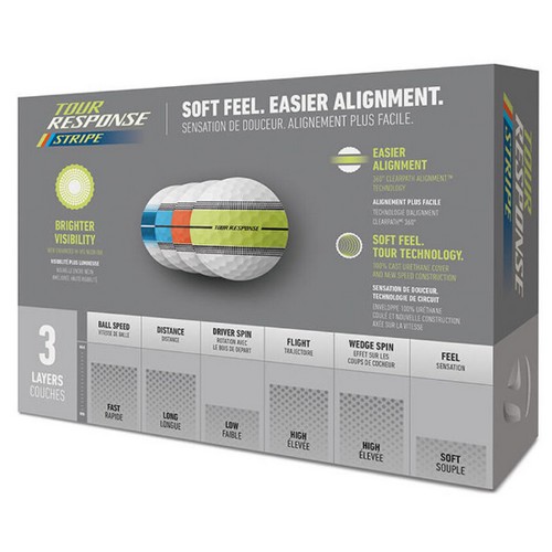 테일러메이드 투어 리스펀스 스트라이프 (네온 멀티팩, 12개)_이미지