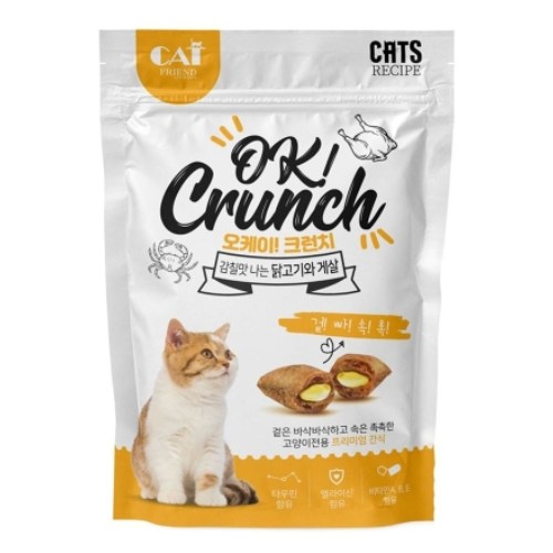 오케이 크런치 닭고기와 게살 60g이미지입니다. 누르면 해당 게시물로 새창이동합니다.