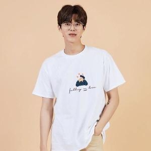 키밍 러브 반팔티 여름박스티 편한커플룩 W6F6CFC_이미지