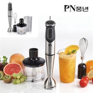 PN풍년 핸드블랜더 600W 멀티믹서기 다지기 거품기 핸드믹서 분쇄기 초강력모터