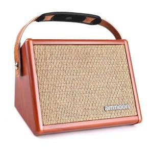 AMMOON AC-15 휴대용 어쿠스틱 기타 앰프 15W BT 스피커 마이크 입력 지원 볼륨 베이스 고음 제어_이미지