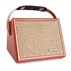 AMMOON AC-15 휴대용 어쿠스틱 <b>기타</b> <b>앰프</b> 15W BT 스피커 마이크 입력 지원 볼륨 베이스 고음 제어