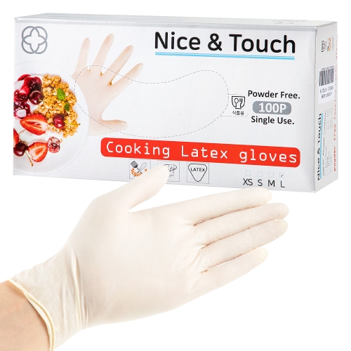 나이스앤터치 요리용 라텍스장갑 M 100매