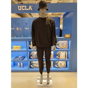  유씨엘에이 남녀공용 스트릿 베이직 크루넥 우븐 탑 UZ7LT02