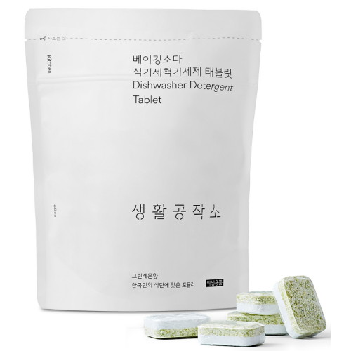 생활공작소 ㅤ베이킹소다 식기세척기 세제 타블렛 60개입 (1개)_이미지