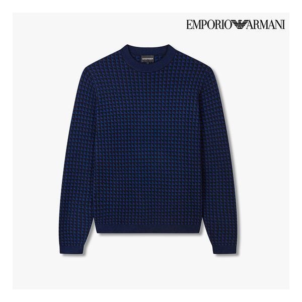 엠포리오 남성 롱 슬리브 이글 패턴 풀오버A515328016690000 388167