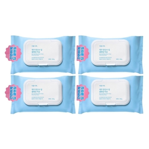 식물나라 제주 탄산수 딥 클렌징 티슈 80매 (4팩)_이미지