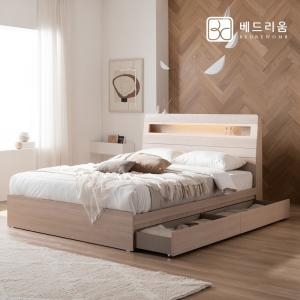베드리움 NEW 스마트 메이트 편백 수납 LED침대 SS_이미지
