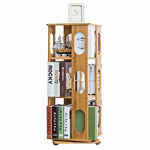 3단 회전 원목 책장 370