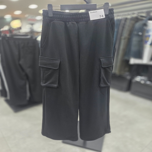 써드케이 와이드카고면바지 mq6pu182 076 블랙 DG 563572_MQ6PU182-076