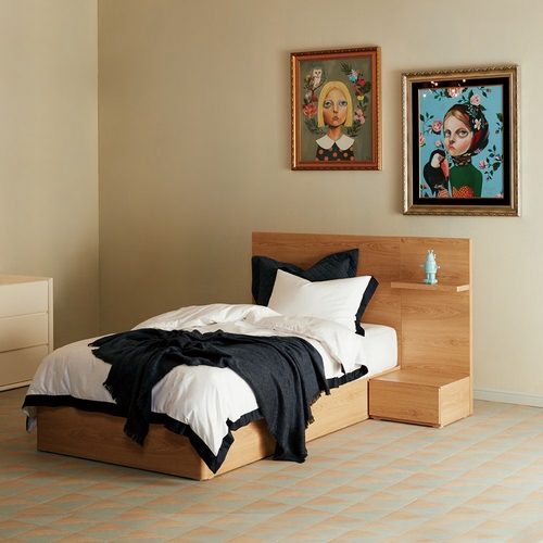 시몬스 D2178A 침대 SS 레귤러 타입+협탁 (길버트)_이미지