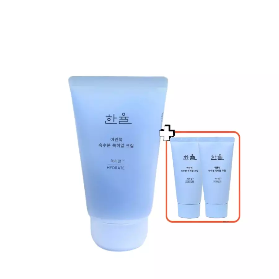 한율 어린쑥 속수분 쑥히알 크림 60ml+31ml (60ml 1개+31ml 2개)_이미지