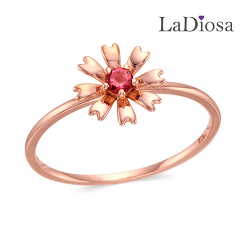 라디오사 14K 투어말린 여성반지 G14D-7890RM_이미지