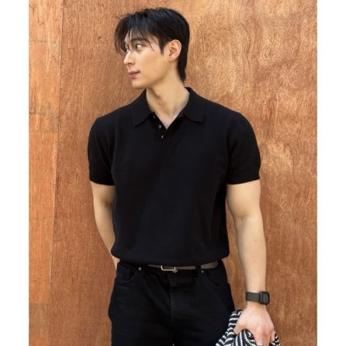 엘무드 LMOOD 옴므 코튼 PK 하프 니트 5 COLOR 652846 화이트 48