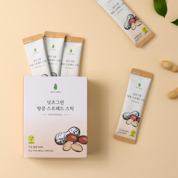 넛츠그린 땅콩 스프레드 스틱 280g (20g x 14포)